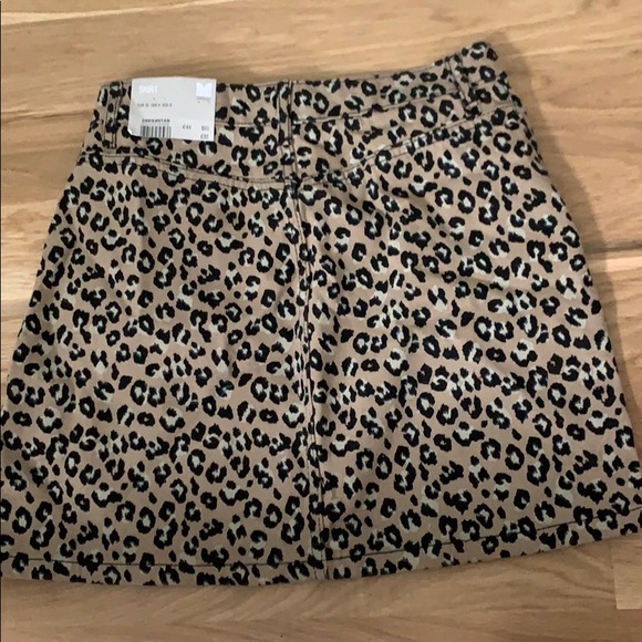 NWT Topshop Half Zip Leopard / Cheetah Mini Skirt - Picture 6 of 7